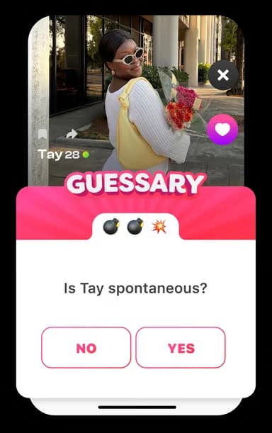 Smitten app interface showing the chat and dating experience